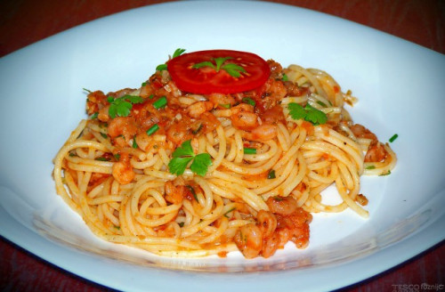 Garnélás spagetti